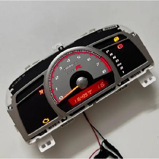 Accessories: Modified With Civic Siming Instrument Paper To Create An Unlimited MUGEN Instrument Panel With Red Backlight