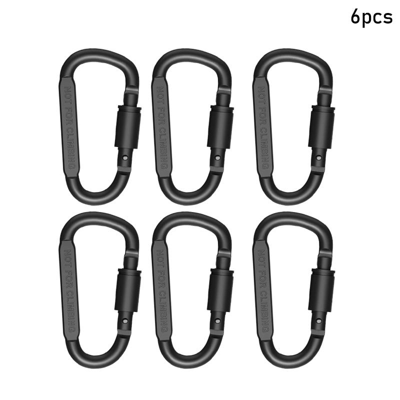 6er Set Karabiner für Schlüssel Camping Survival EDC Outdoor Schlüsselanhänger Clip Aluminiumlegierung Karabinerhaken Karabiner