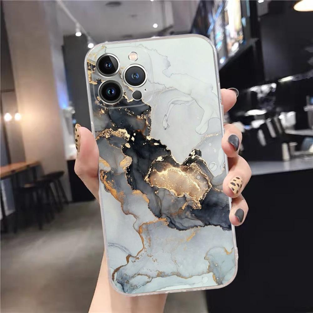Marble fashion Phone Case For iPhone 15 14 11 12 13 Mini Pro XS Max Cover 6 7 8 Plus X XR SE 2020 Funda Shell