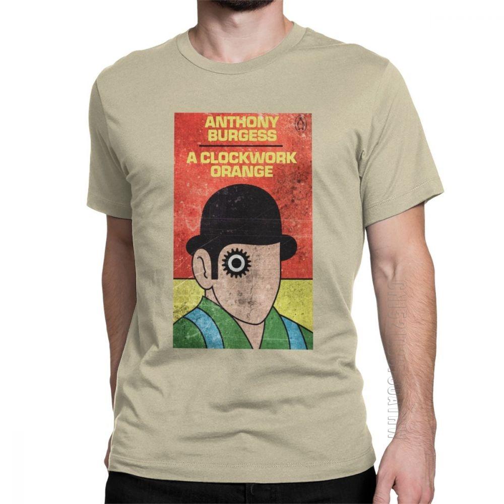 Modne Koszulki A Clockwork Orange Męskie Bawełniane Koszulki Kubrick Alex Burgess Droogs Anthony Mleko Filmowe Koszulki z Krótkim Rękawem dla Dorosłych