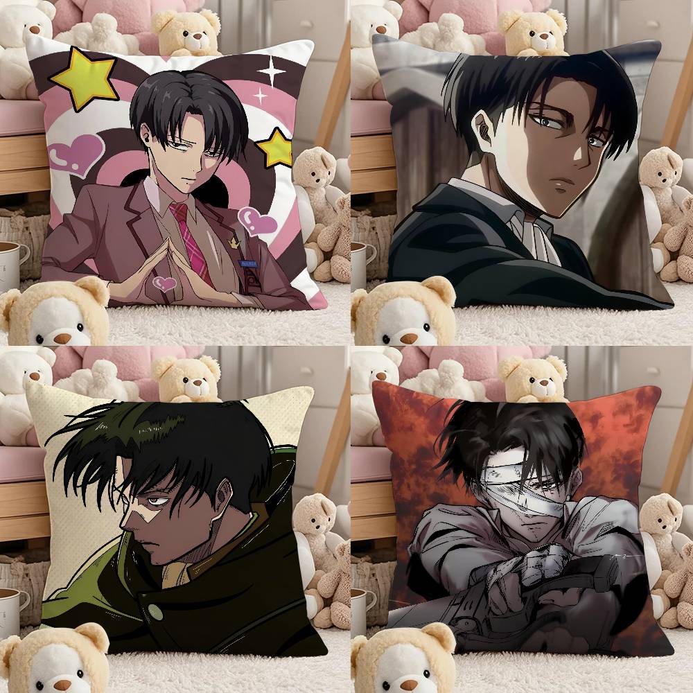 Anime A-Attack On Titan L-Levi AckermanS Kissenbezug Komfort Sofa Bett Seidig Elegant Unsichtbarer Reißverschluss Kundenspezifisches Dekokissen C