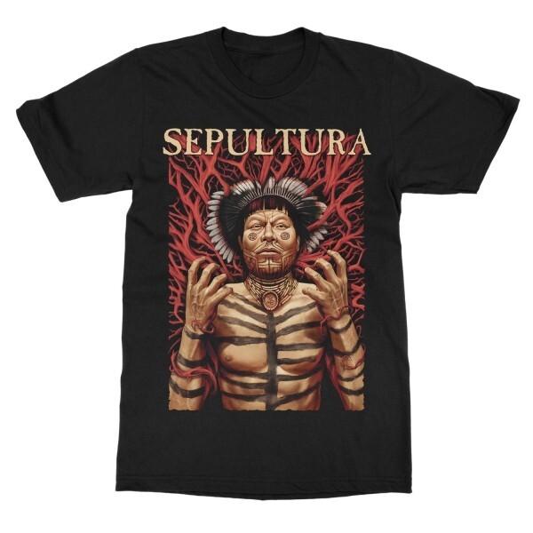 

Sepultura T-Shirt, Short Sleeve Black Cotton T-shirt, Size S to 5XL Unisex T-Shirt L