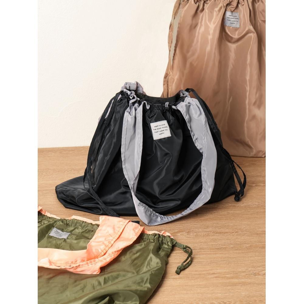 

Двоколірна складна сумка Daiso beige