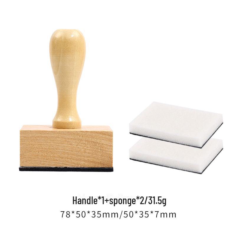 Wooden Handle Sponge Ink Pad DIY Coloring Tool Set