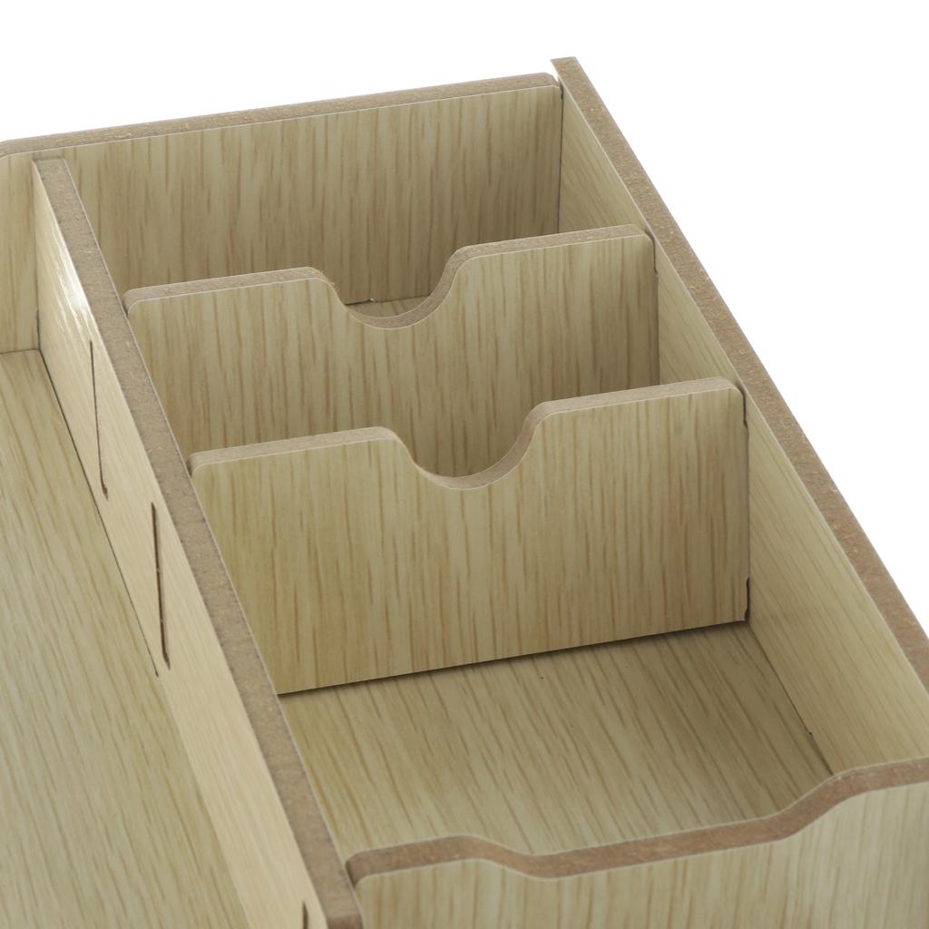 Wood Monitor Stand Drawers Computer Laptop Printer Riser Desk Rice White