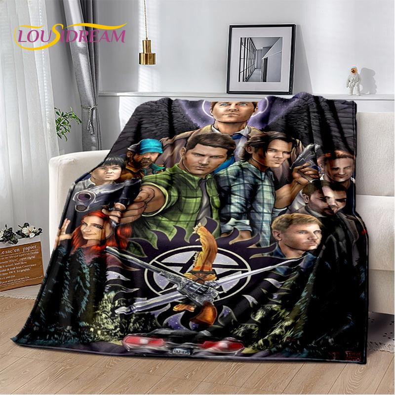 3D SPN Supernatural Sign Dean Sam Blanket,Soft Throw Blanket for Home Bedroom Bed Sofa Picnic Travel Office Cover Child Gift
