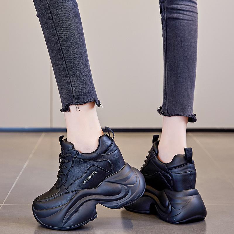 Inner Height Increase New Breathable Dad Shoes Platform Mesh Small Sports and Leisure Shoes