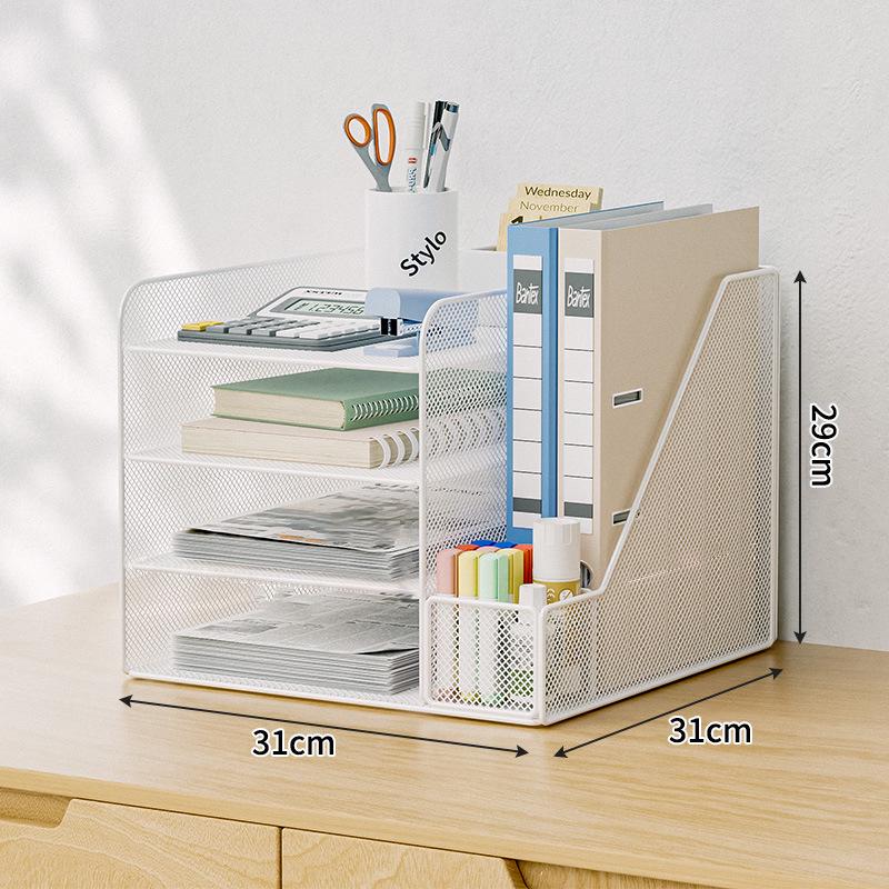 A4 File Organizer Box - Office Desk Storage & Bookshelf Folder System
