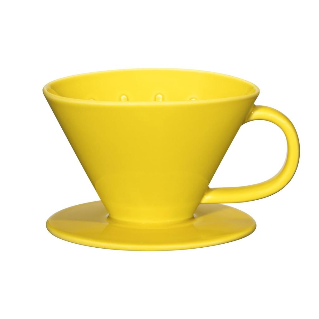 Hasami Ware Common Coffee Dripper, Yellow, Diameter Approx. 13.5cm, Made In Japan, Product Code 26025