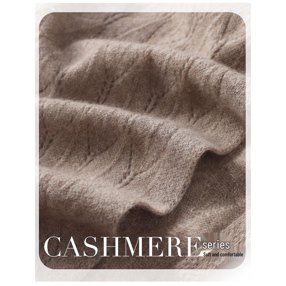 Versatile Unisex Cashmere Scarf: Dual-Use Shawl & Knitted Snood for Couples – Warm, Stylish, Neck Protection with Hollow Design.