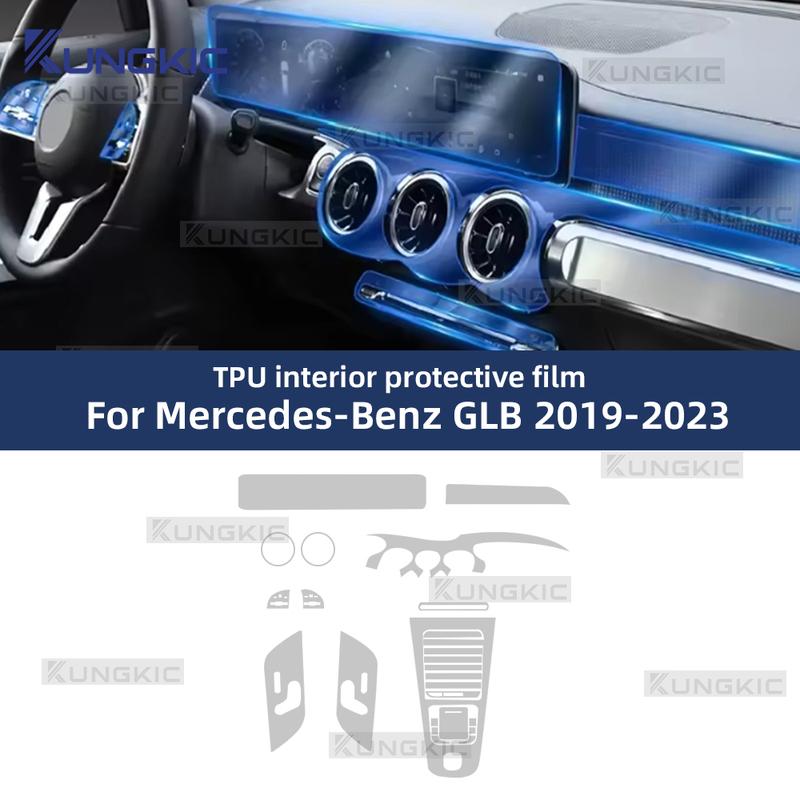 TPU for Mercedes-benz GLB Class X247 Protective Film Car Interior Sticker Center Console Trim Dashboard