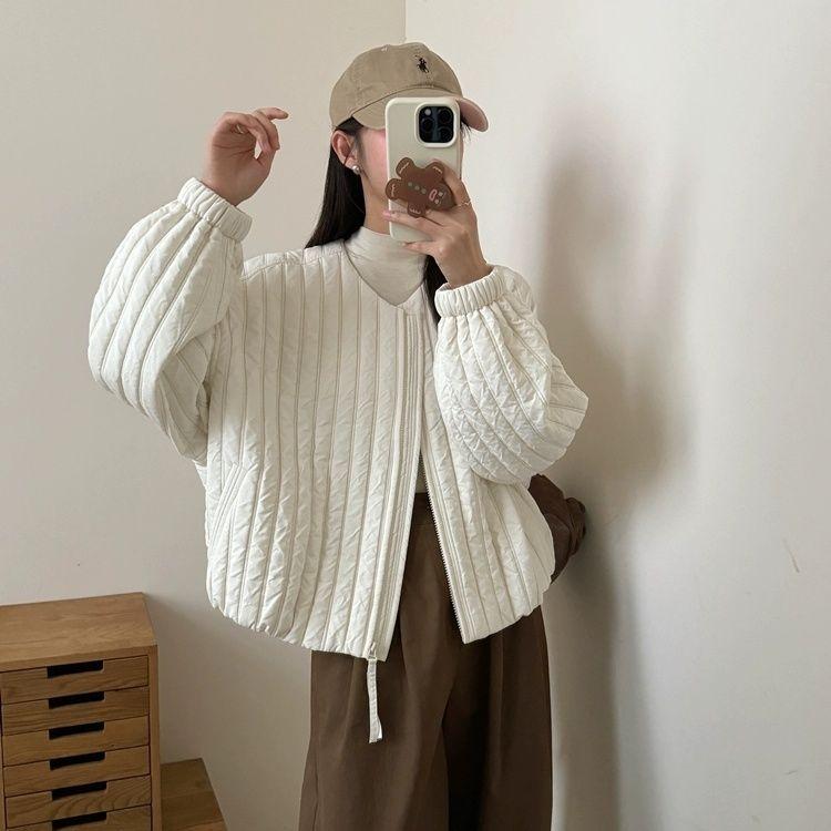 Women's Winter Faux Mink Fur Coat Cotton Padded Thickened Korean Style Double Breasted Overcoat