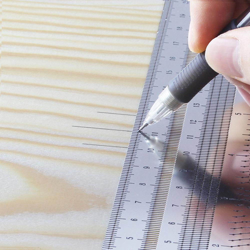 High Precision Metric 300mm Hole Ruler T Type Woodwork Scribbling Marking Stainless Line Gauge Carpenter Measuring Tool