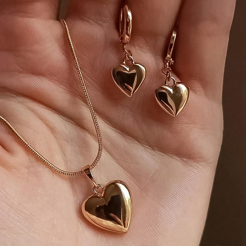 3 Pcs Jewelry Set Of Earring Pendant Necklace For Women Exquisite  Wedding Gift