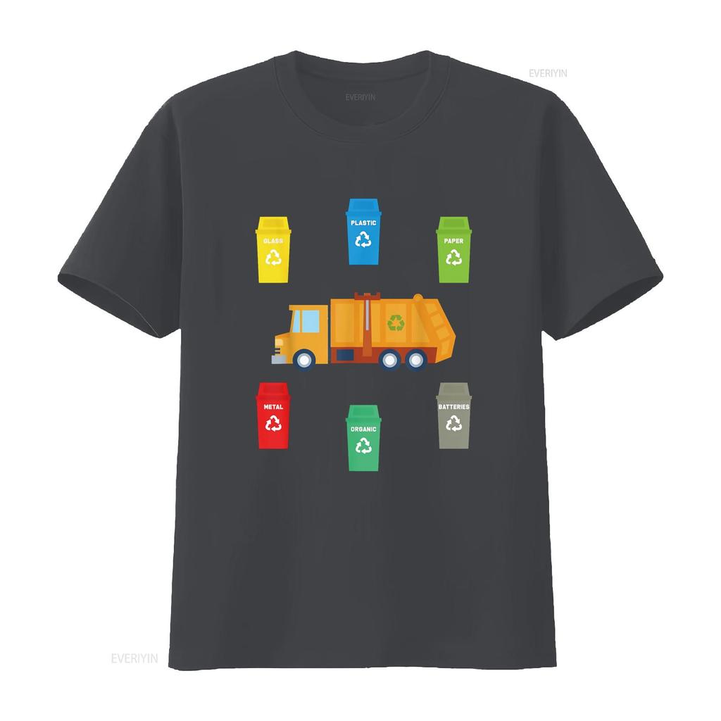 Recycling Trash Garbage Truck T Shirt Funny Toddler Boy Kids Vintage Washed Fashion Slightly Comfortable Stretched Breathable