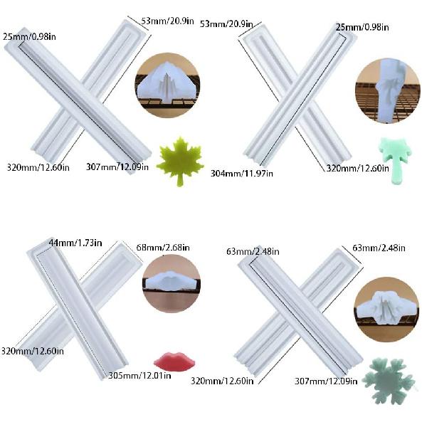 Silicone Tube Column Soap Candle Mold Nonstick Embed Soap Making Supplies (Snowflake)