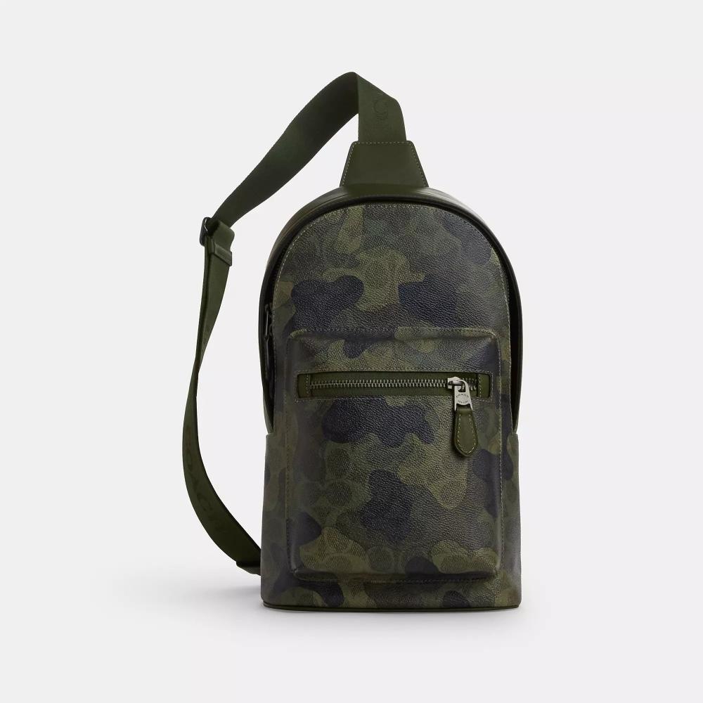

Coach West Pack In Signature Camo prInt Dark Shamrock Multi One Size