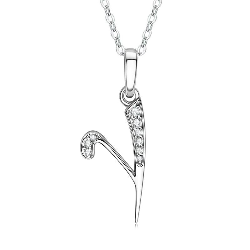 New Design 26 English Letter Zircon Pendant Necklace Trendy Temperament Personality Necklaces Fashion Jewelry Gift