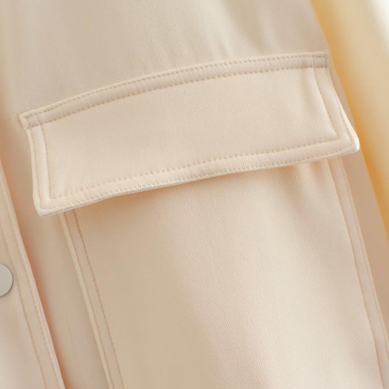 Женская куртка-пальто с большими карманами в 11 цветах — фото 12