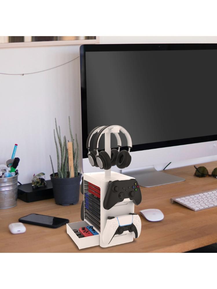 Für Aufbewahrungshalterungen, Spiel-Discs, Karten, Tower-Controller-Halter, Multifunktions-Konsolenständer