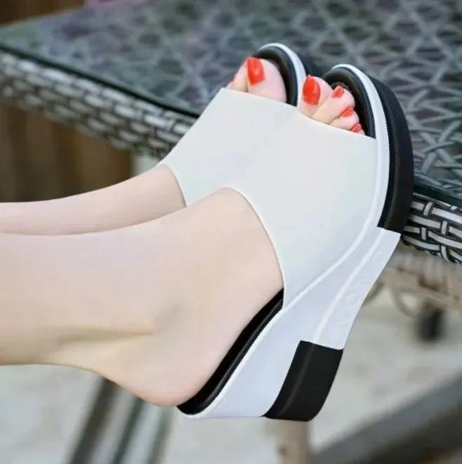 Heel Versatile Comfortable Light Sole Women s Sandals Women s Slippers 37 белый 1590₽