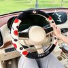 Car Steering Wheel Cover Winter Plush Warm Cute Cartoon Wear-resistant Handlebar Cover Steering Wheel Protective Cover