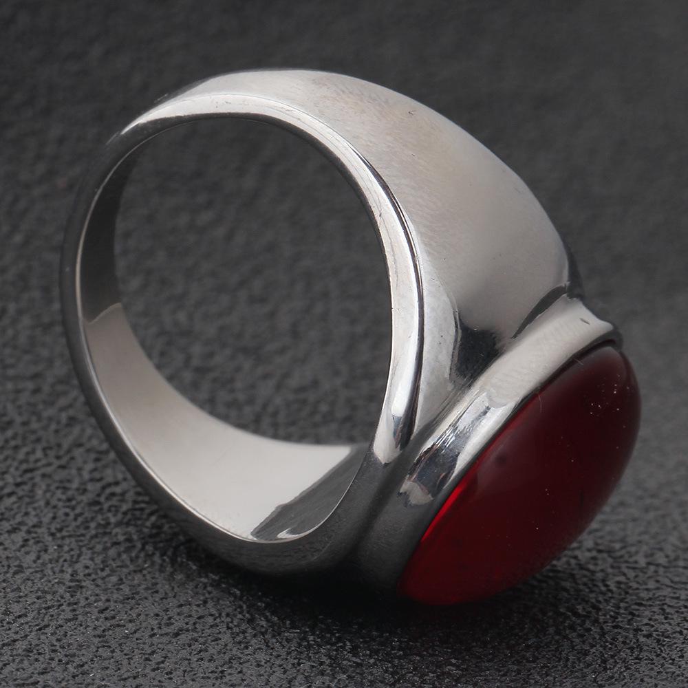European & American Retro 16MM Diamond Stainless Steel Thumb Ring - Fashionable Personality Accessory for Women