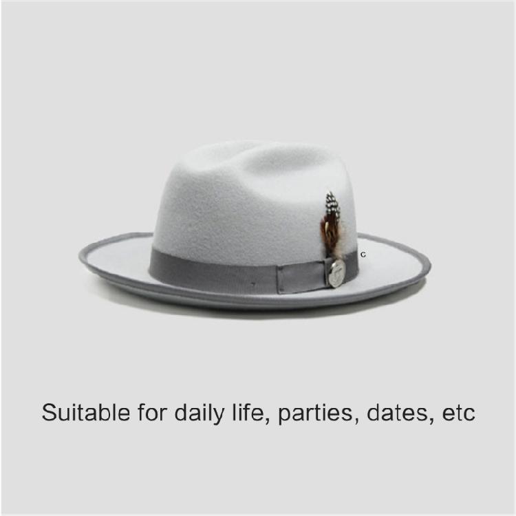Elegant Woven Belt Hat Cosplay Costume All Matching Panama Hat Stage Performers Dancing Hat Adult Winter Warm Wool Hat