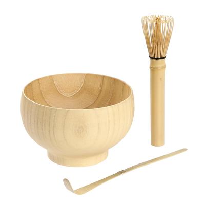Gokusho 3-Piece Tea Ceremony Utensil Set (Tea Whisk, Tea Scoop, Tea Bowl)