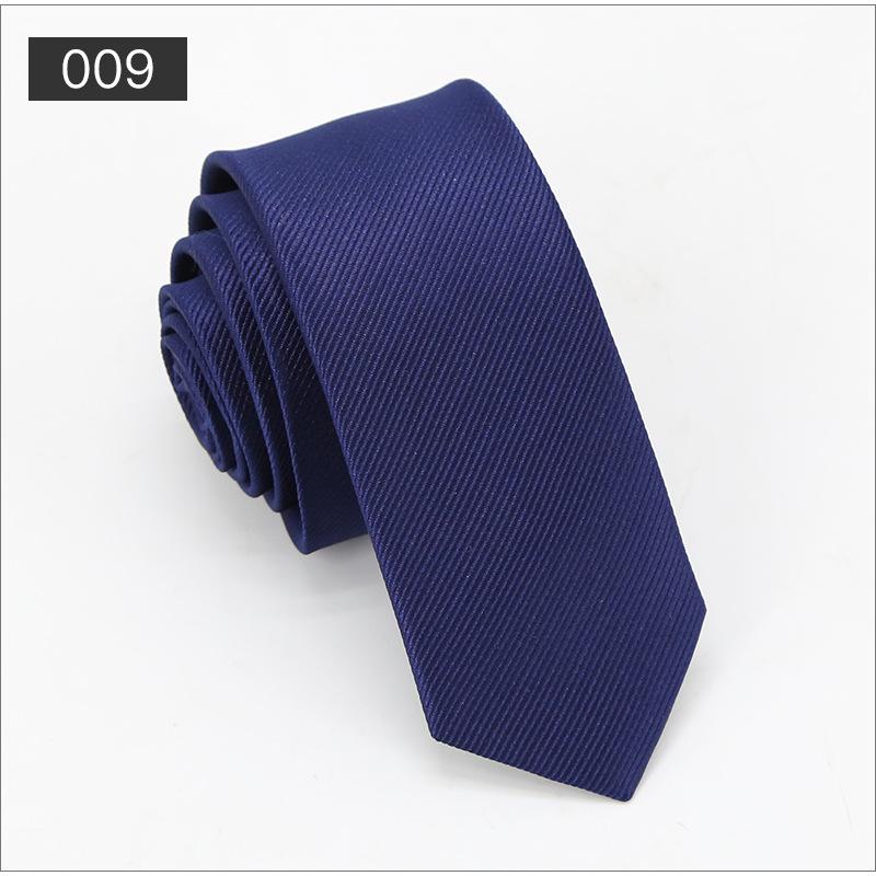 2025 Men's Solid Color Twill Jacquard Tie - Fashionable, Handmade Narrow Design