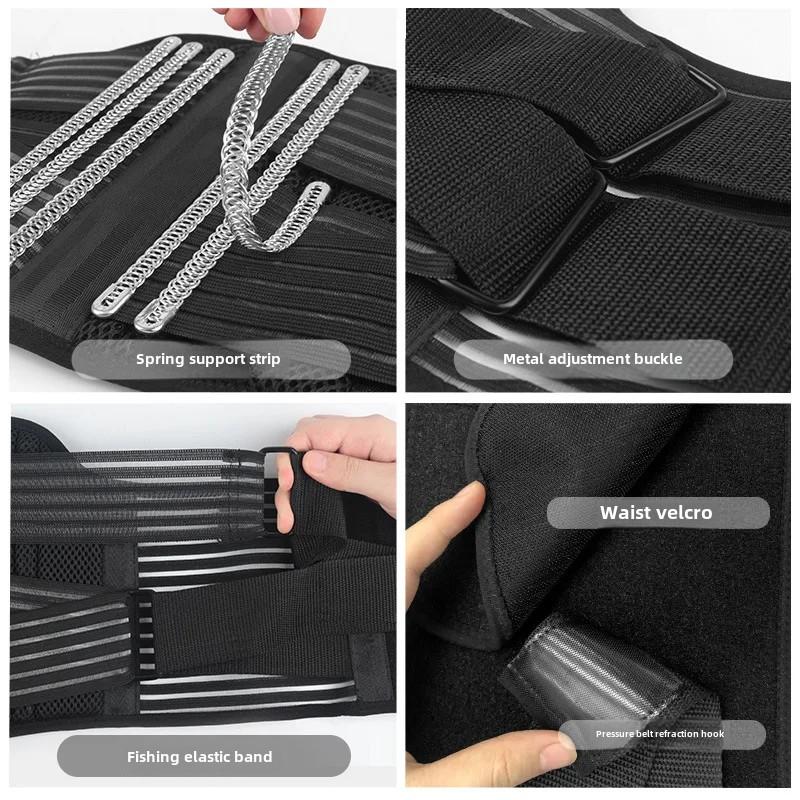 Cureaua de antrenament ajustabilă pentru talie Bărbați, femei, bretele pentru partea inferioară a spatelui, centură de susținere a coloanei vertebrale, corset lombar, ortopedic, respirabil
