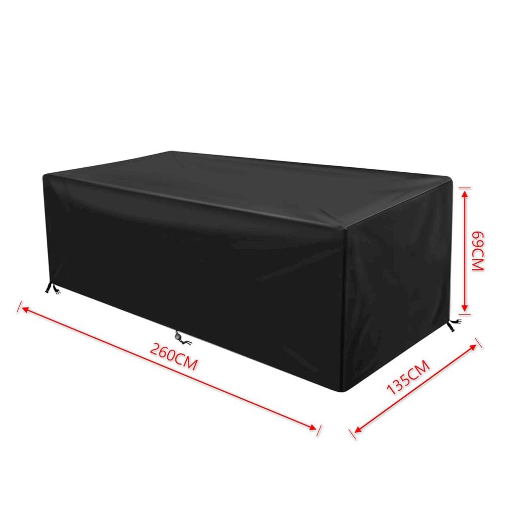 8ft Pool Table Cover with Waterproof Oxford Fabric Windproof Secure Buckles and Adjustable Drawstrings for Protection
