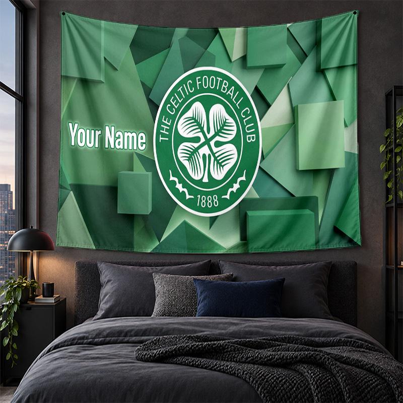 Personalisierte Wandbehänge Celtic FC Muster Kunst Hintergrundtuch