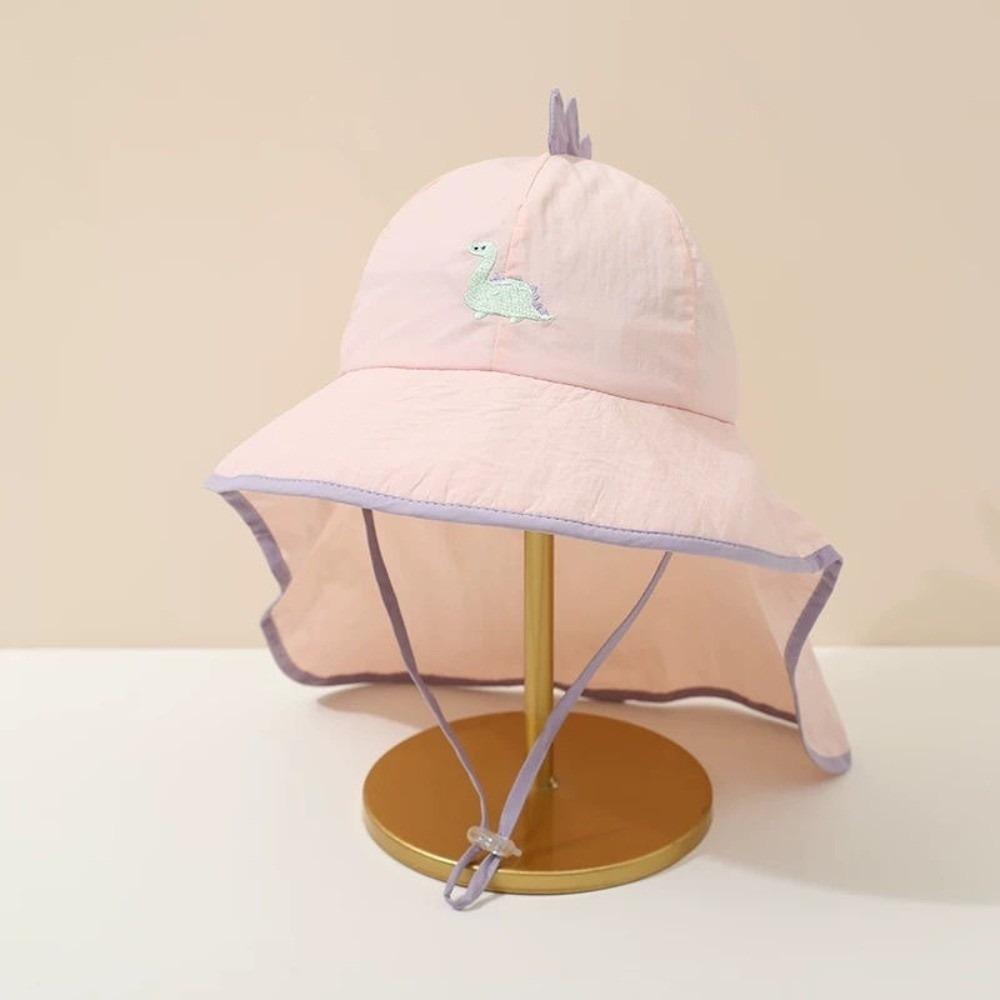 Cartoon Kids Shawl Sun Hat Wide Brim Boys Sunshade Shawl Cap Children Beach Hat Beach фиолетовый