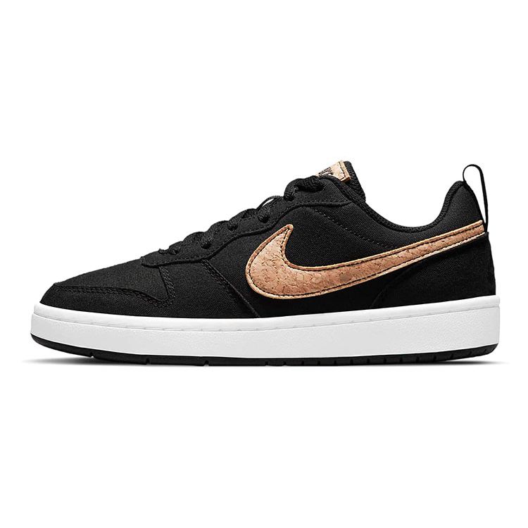 

Nike Court Borough Low 2 Canvas GS Black Cork Kids Sneakers Praline DC7949-001 35.5