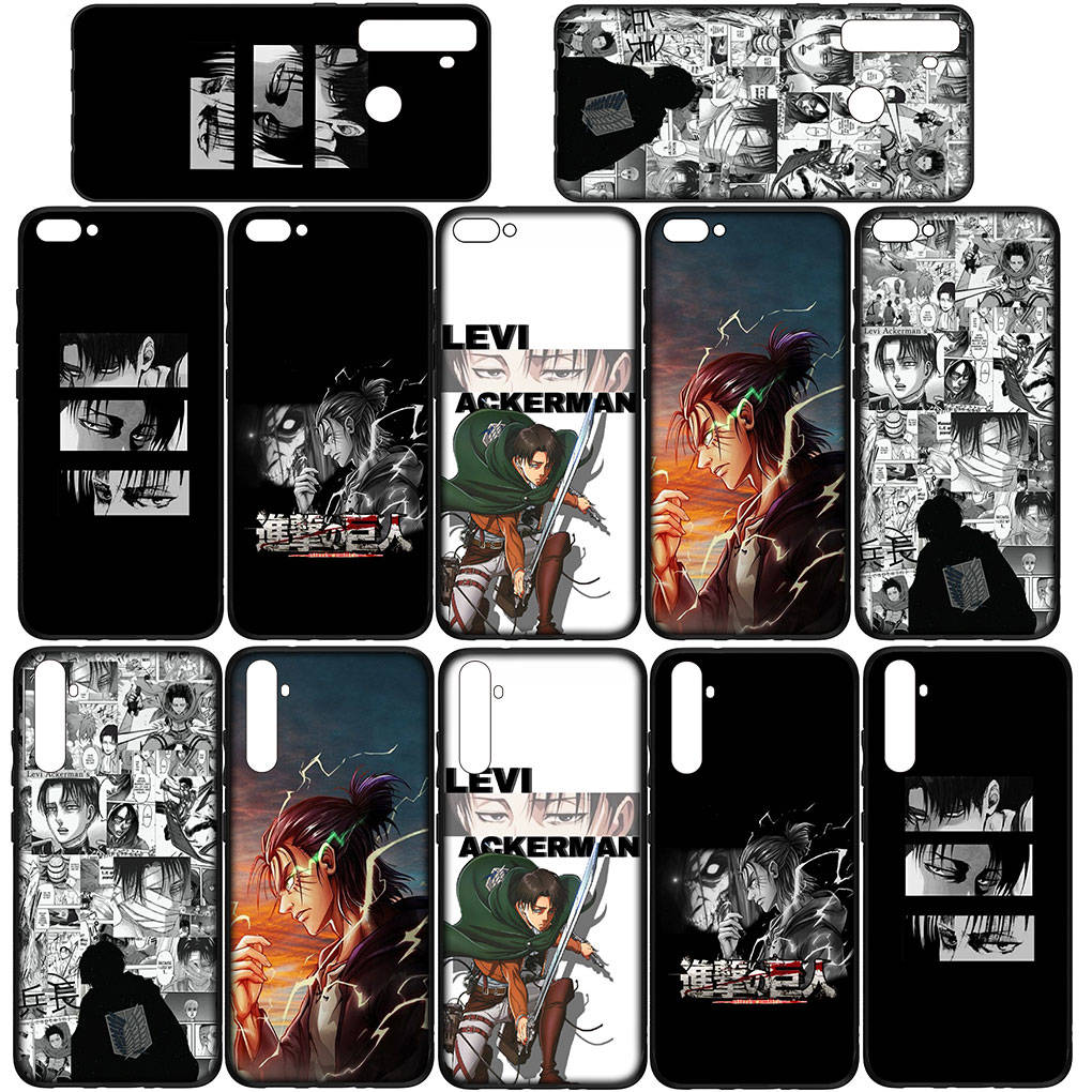 Husă Telefon pentru Samsung Galaxy S25 S24 S23 iPhone 16 15 Xiaomi Redmi Note 14 13 12 16E X 11 Pro OPPO Moto Huawei Anime Levi Attack On Titan Eren Husă