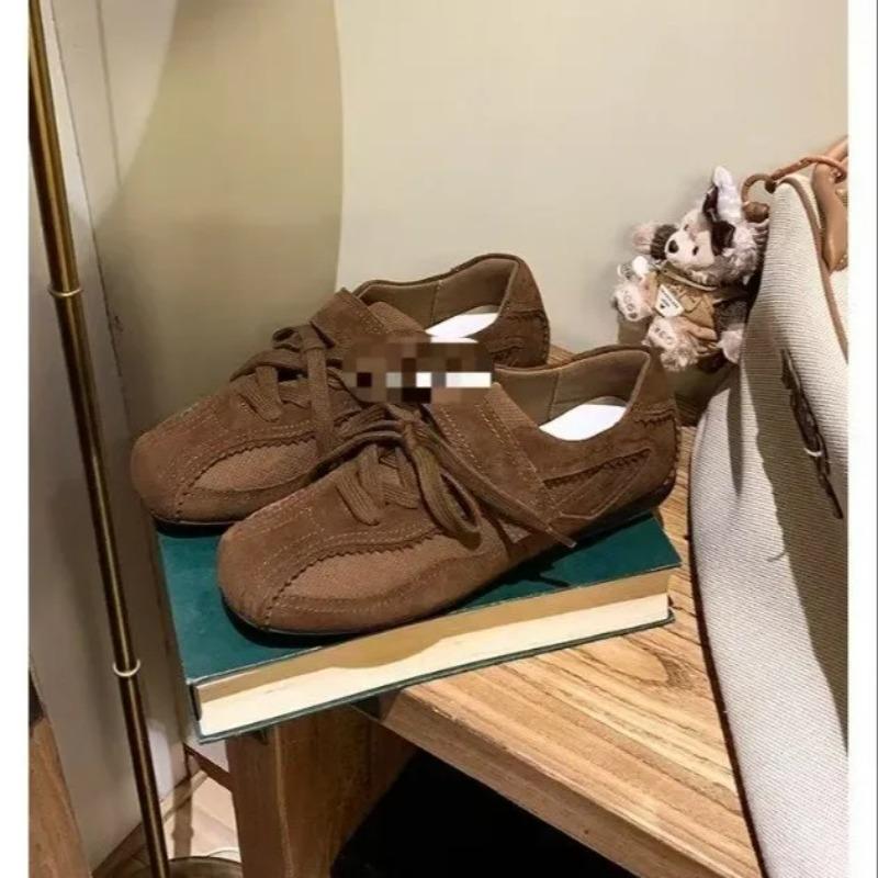 Retro Lace up Magic Stick Spring New CasualWomen Korean Style Ballet Training Shoes Sports Shoes Agan Shoes