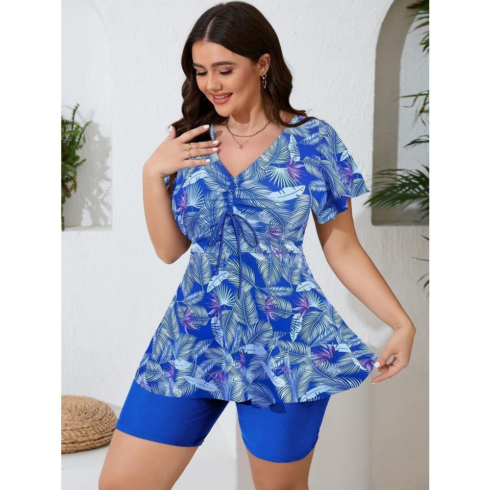 

Женские брюки танкини Plus, женский раздельный купальник 4XL