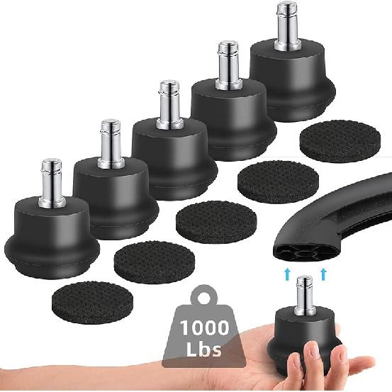 

Замена ножек-колокольчиков для офисного кресла или табурета, поворотные колеса-ролики на фиксированные неподвижные ролики, колеса для офисного кресла для ковра - с отдельным само чёрный