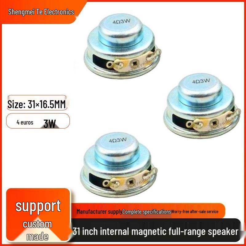 31MM Magnetic Bluetooth Speaker - 4 Ohm 3W Full-Range Small Bass Speaker