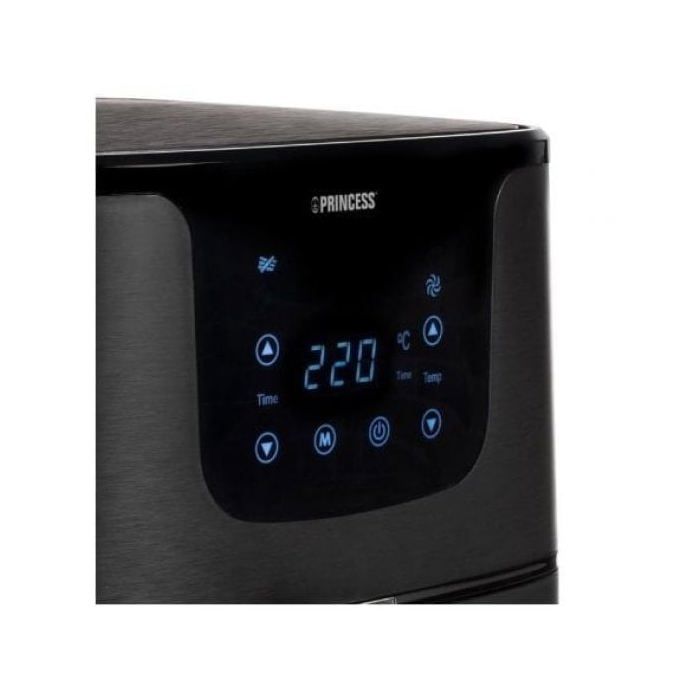 Princess 183014 Freidora Aire 1700W Capacidad 5.2L Pantalla Digital Negra