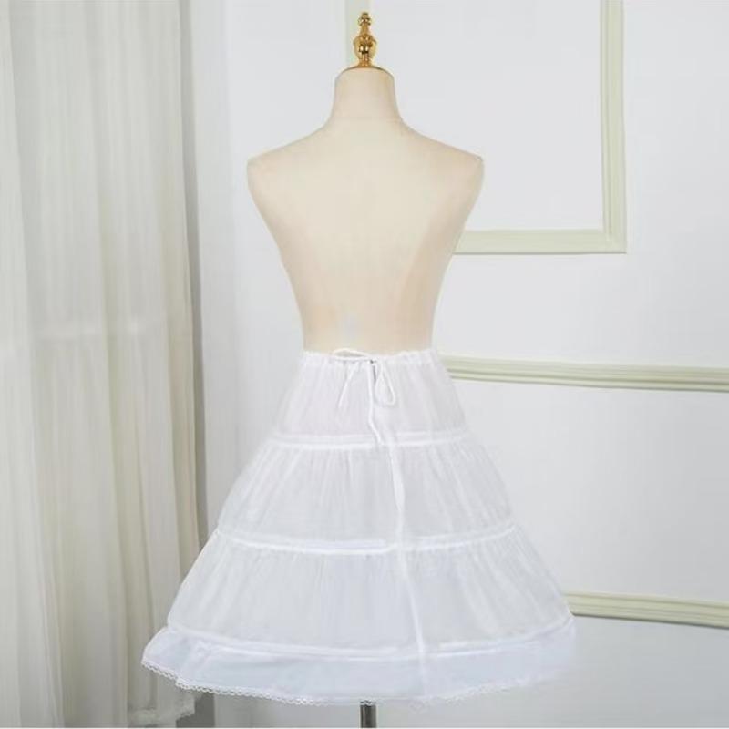 

Девочки Лолита Подъюбник Детский Пышный Короткий Кринолин Женский Подъюбник 3 Обруча Юбка для Повседневной Носки Наряд Выступление и Косплей 65cm