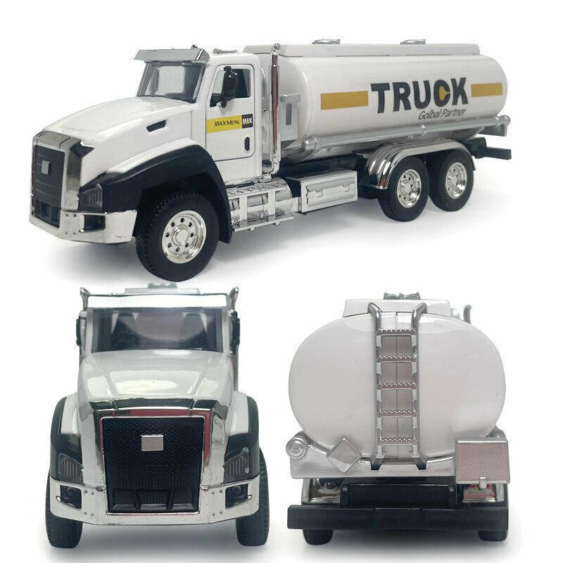 1/50 Scale Metal Scales City Die-casting Garbage Trucks, Large Toy Garbage Trucks, Oil Tankers and Toy Transport Vehicles with Rear Traction