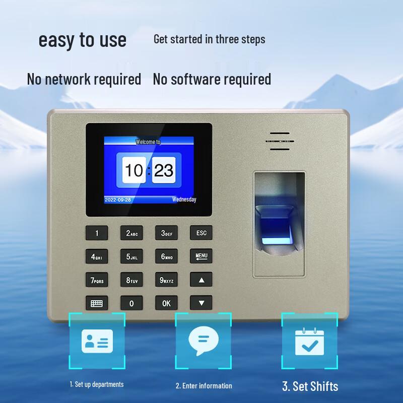 Dongwei Smart Biometric Time Attendance Machine CN Plug (adapter Included)