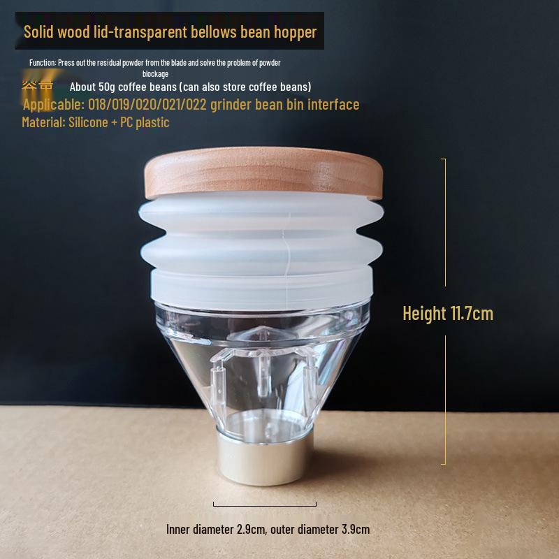 Elektrisk kaffekvarn med liten bönbehållare och rengöringstratt