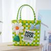 Small Fresh Plastic Woven Handbag Bow Handwoven Bag Wrench Gift Packaging Bag Bow Plastic Woven Bag
