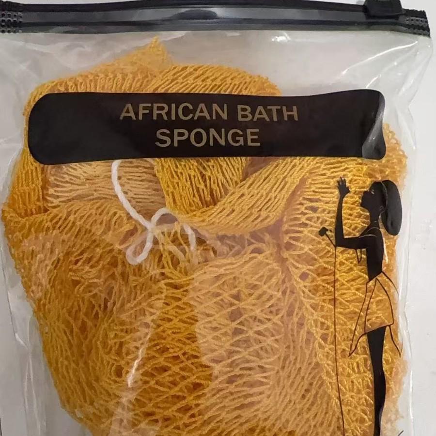Afrikanisches Nylon-Peeling-Badetuch mit hoher Elastizität und langem Streifendesign.