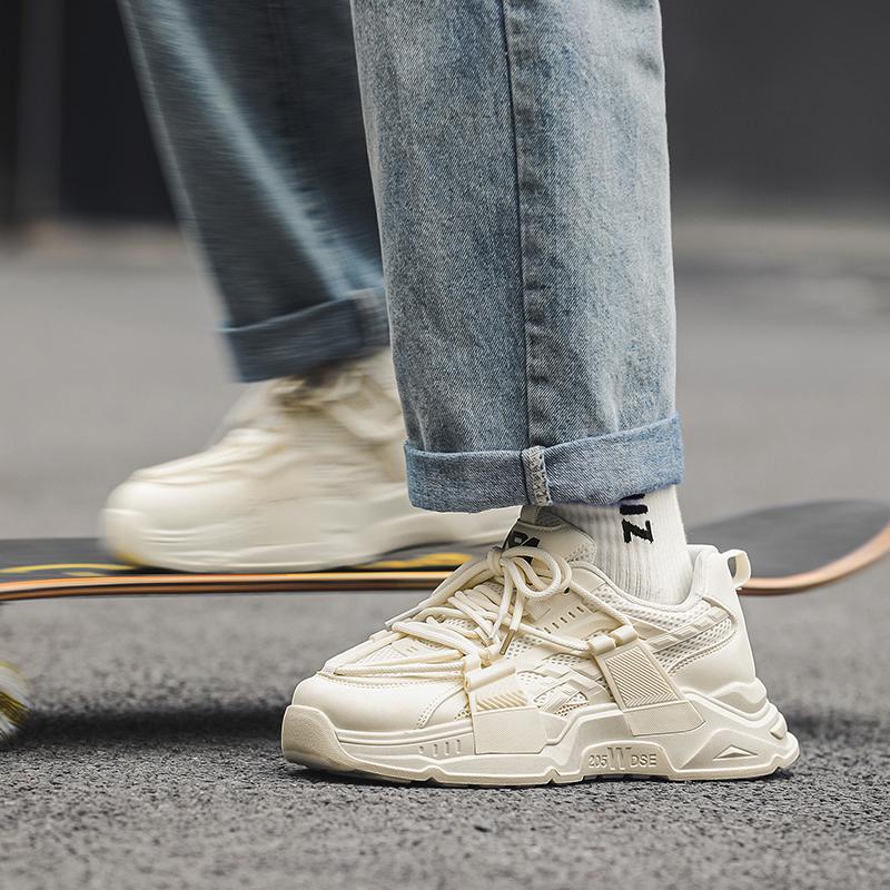 Adult Size Non Slip Wear-resistant Fashionable Retro Outdoor Thick Sole Running Shoes Casual Sports Men's Shoes Dad Shoes