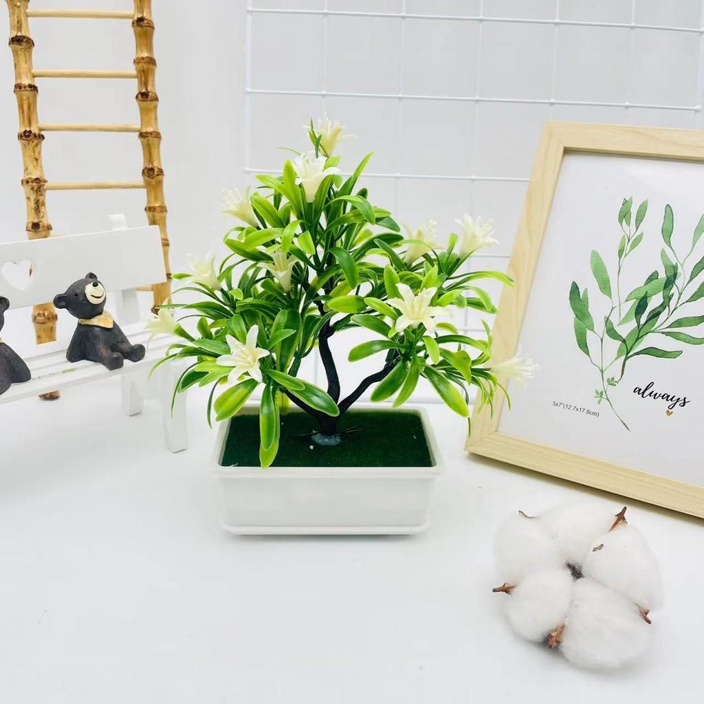 

Tree Cymbidium Faux Garden Decor Potted Plant With Realistic Look For Indoor Use