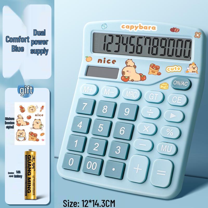 Compact Solar-Powered Calculator: Adorable Goddess Design for Office, School, Accounting & Finance